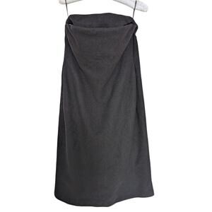 Jil Sander AW2013 Strapless Black 100% Wool Dress IT36‎